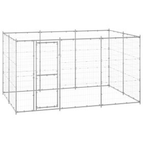 Outdoor Dog Kennel Galvanized Steel 78.1 ft²