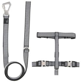 Pet Life 'Escapade' Outdoor Series 2-in-1 Convertible Dog Leash and Harness (Color: grey, size: large)