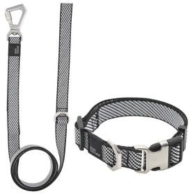 Pet Life 'Escapade' Outdoor Series 2-in-1 Convertible Dog Leash and Collar (Color: grey, size: medium)